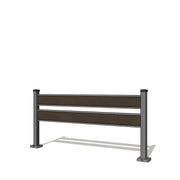 Pannello di recinzione in WPC spaziato con 2 doghe - Altezza 92 cm - Mod 5C